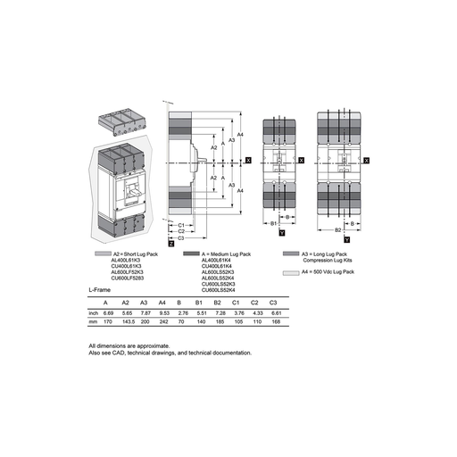 Mayer-DDS-Automatic switch, PowerPact L, 400A, 3 pole, 600VAC, 18kA, lugs, magnetic-2