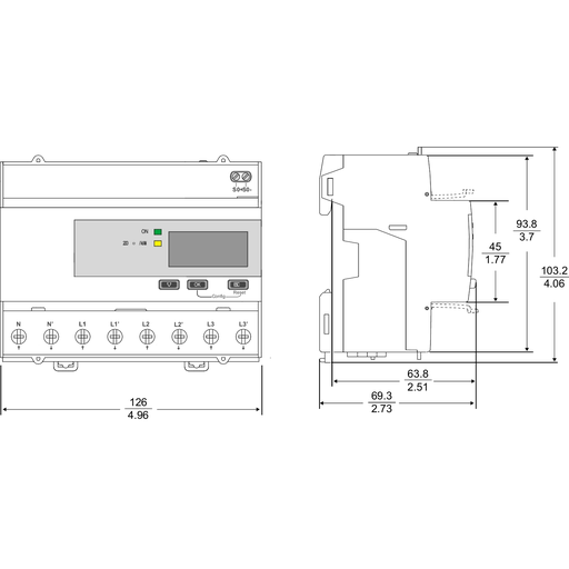 Mayer-DDS-iEM3555 energy meter - Modbus - 1 DI - 1 DO - multi-tariff - Rogowski coil-2