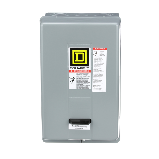Mayer-DDS-NEMA motor starter, Type S, nonreversing, Size 2, 45A, 25HP at 460VAC, up to 100kA SCCR, 3 phase, 3 pole, Motor Logic, 120VAC coil, NEMA 1 [TAA]-2