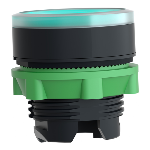 Mayer-DDS-Head for illuminated push button, Harmony XB5, plastic, flush, green, 22mm, spring return, plain lens for BA9s bulb-2