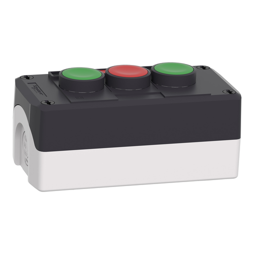 Mayer-DDS-Complete control station, Harmony XALD, dark grey, pushbuttons, 22mm, 2NO +1NC, marked-2