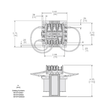 Mayer-DDS-Industrial control transformer, Type TF, 1 phase, 200VA, 240x480V primary, 120V secondary, 50/60Hz-2