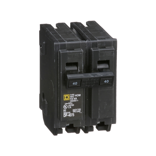 Product image for Square D HOM240 120/240 Volt 40 Amp Miniature Circuit Breaker