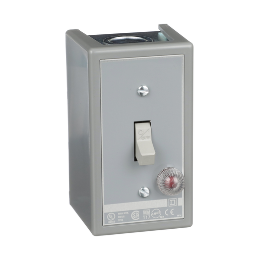Mayer-DDS-Switch, manual, 30A, 2 pole, 3HP at 575VAC, single phase, toggle operated, red 115VAC indicator, NEMA 1 enclosure-2