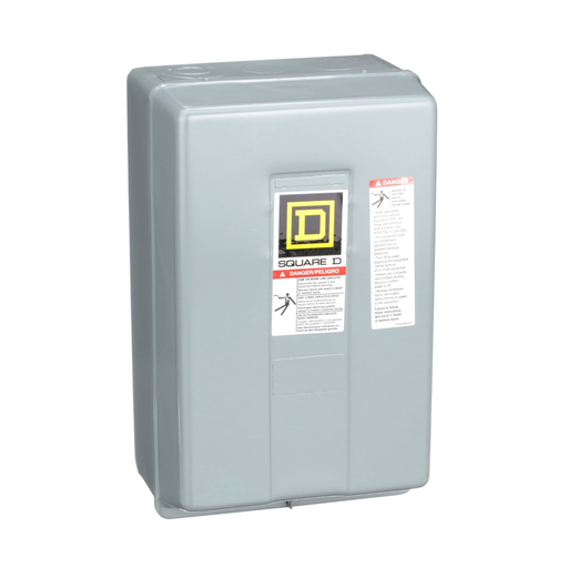 8903LG60V02 - Contactor, Type L, multipole lighting, electrically held, 30A, 6 pole, 600V, 110/120VAC 50/60Hz coil, NEMA 1