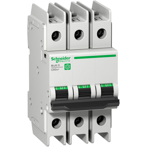Picture of M9F42345 - Miniature circuit breaker (MCB), Multi9 C60BP, 3P, 45A, C curve, 10kA (UL489), 10kA (IEC/EN 60947-2)