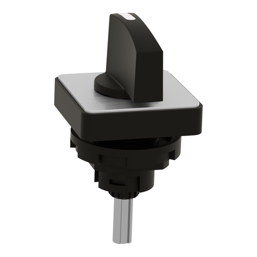 Mayer-DDS-Cam switch operating head, Harmony K1, K2, 22mm, plastic, 45x45mm plate, metallic legend, black handle-2