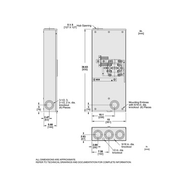 Mayer-DDS-Individual meter socket, ringless socket, lever bypass, 4 jaws no release, OH, UG, 320 A, up to 600 VAC single phase 3W-2