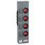 Branch unit, EZ Meter-Pak, 125A, 4 x 5 jaw sockets, 208Y/120VAC, no bypass, ringed, 800A Al busbar