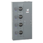 Meter center, MP Meter-Pak, 4 sockets, lever bypass, jaw release, 5 jaws, 600A bus, 225A max breaker rating, ringless