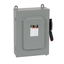 Safety switch, heavy duty, non fusible, 30A, 6 pole, 30hp, 600VAC/DC, NEMA 12