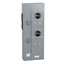 Branch unit, EZ Meter-Pak, 225A, 2 x 5 jaw sockets, 120/240VAC, test block bypass, ringed, 1200A Al/Cu busbar