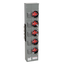 Branch unit, EZ Meter-Pak, 125A, 5 x 5 jaw sockets, 208Y/120VAC, no bypass, ringless, 800A Al busbar