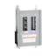 Panelboard interior, NQ, main lugs, 100A, Al bus, 18 pole spaces, 3 phase, 4 wire, 240VAC, 48VDC