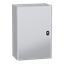 Wall mounted steel enclosure, PanelSeT S3DC, plain door, without plain chasis, 600x400x250mm, IP66, IK10