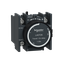 Time delay auxiliary contact block, TeSys Deca, 1NO + 1NC, on delay 1-30s, front, lugs-ring terminals