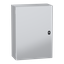 Wall mounted steel enclosure, PanelSeT S3DC, plain door, without plain chasis, 700x500x250mm, IP66, IK10