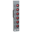 Branch unit, EZ Meter-Pak, 125A, 6 x 5 jaw sockets, 208Y/120VAC, no bypass, ringed, 800A Al busbar