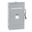 Safety switch, general duty, fusible, 3 pole, 4 wire, 240VAC, 200A, Type 3R, bolt on hub prov, with neutral