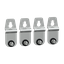 4 wall fixing brackets stainless 304 for PanelSeT SMX.