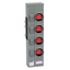 Branch unit, EZ Meter-Pak, 125A, 4 x 4 jaw sockets, 120/240VAC, no bypass, ringed, 1200A Al/Cu busbar