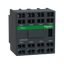 Auxiliary contact block, TeSys Deca, 2NO + 2NC (inc. 1NO + 1NC make before break), front, spring terminals