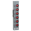 Branch unit, EZ Meter-Pak, 125A, 6 x 4 jaw sockets, 120/240VAC, no bypass, ringed, 800A Al busbar
