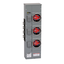Branch unit, EZ Meter-Pak, 125A, 3 x 5 jaw sockets, 208Y/120VAC, no bypass, ringed, 800A Al busbar, special