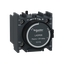 Time delay auxiliary contact block, TeSys Deca, 1NO + 1NC, off delay 0.3-3s, front, lugs-ring terminals