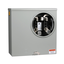 Individual meter socket, ringless socket, horn bypass, 4 jaws no release, UG, 200 A, up to 600 VAC single phase 3W