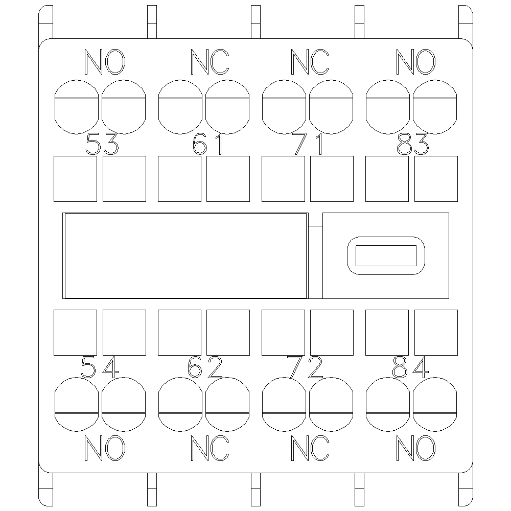 Product image for Siemens 3RH29112GA22 AUX. SWITCH 2NO+2N