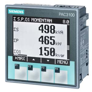 Product image for Siemens 7KM31330BA003AA0 480/277 VAC/110 to 250 VDC 5 Amp Panel Mount LCD Power Monitoring Device