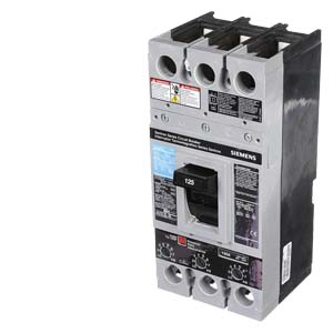 Product image for Siemens FXD63B125 3-Pole 600 VAC 125 Amp 22 kA Non-Interchangeable Trip Thermal Magnetic Molded Case Circuit Breaker