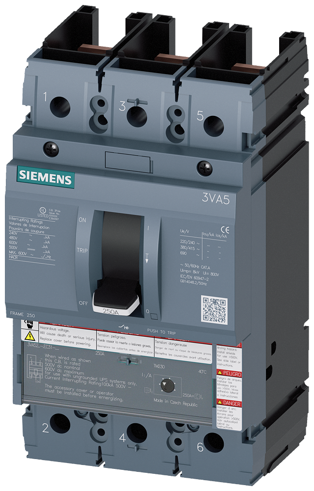 S-A 3VA5280-5EC31-0AA0 BRKR 3VA52 3 Product image for S-A 3VA5280-5EC31-0AA0 BRKR 3VA52 3