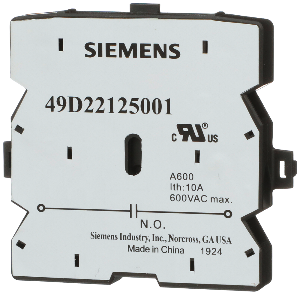 Product image for Siemens 49D22125001 Aux Switch DP, 1NO,