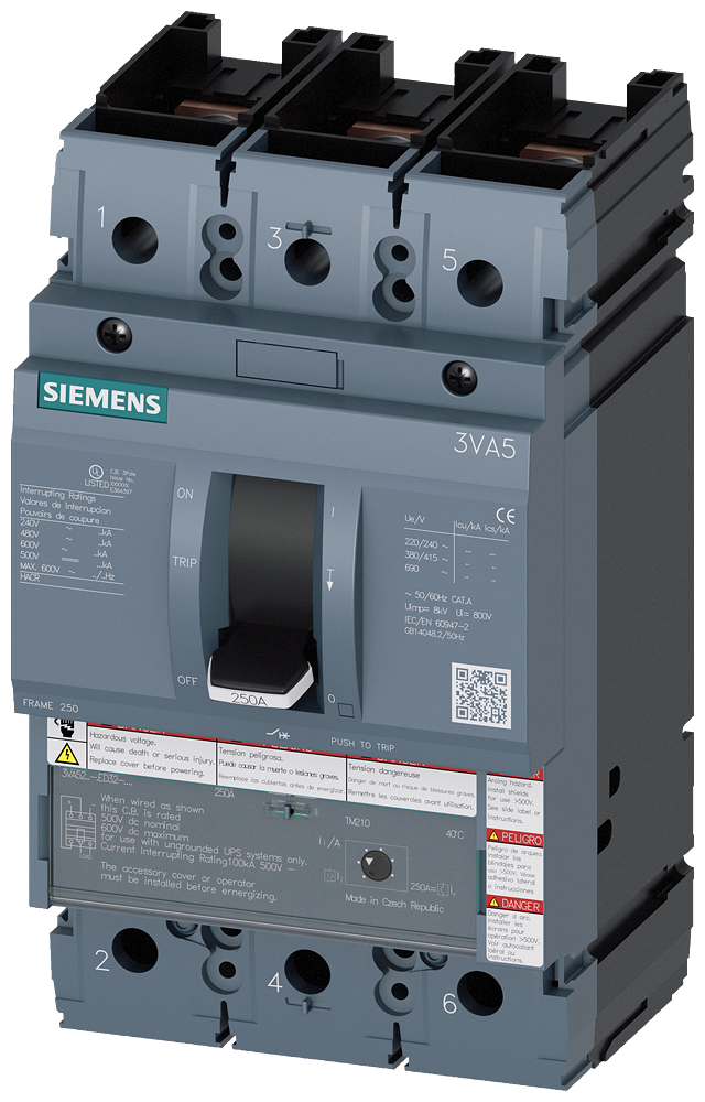 Product image for S-A 3VA5220-6ED32-0AA0 BRKR 3VA52 3