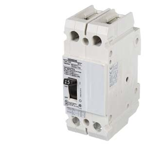 Product image for Siemens CQD215 2-Pole 15 Amp 480 Star/277 VAC 125/250 VDC 14 kA Molded Case Circuit Breaker