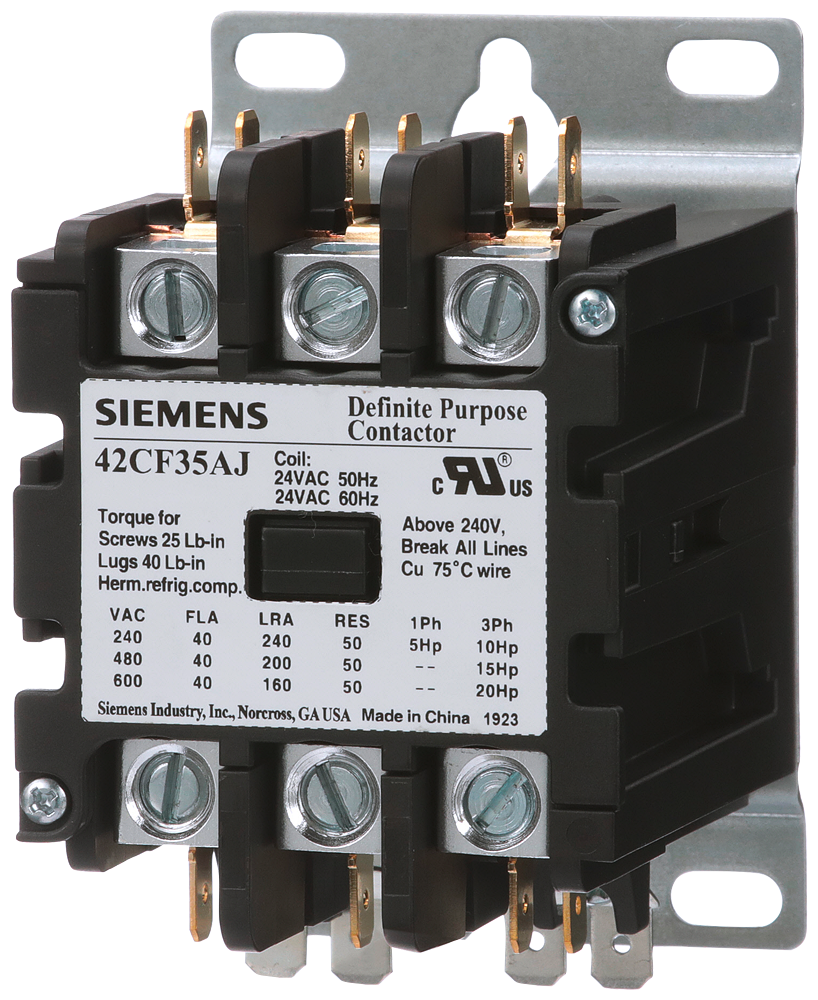 Product image for Siemens 42CF35AJ Contactor, 42DP,40A,3P