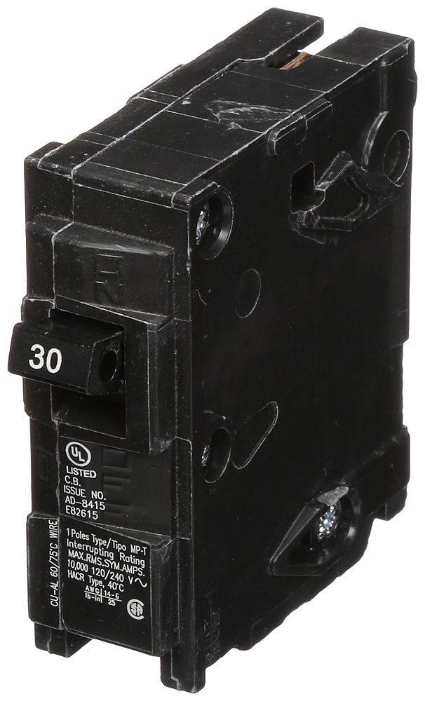Product image for Siemens MP130 1-Pole 120 VAC 30 Amp 10 kA Plug-In Circuit Breaker