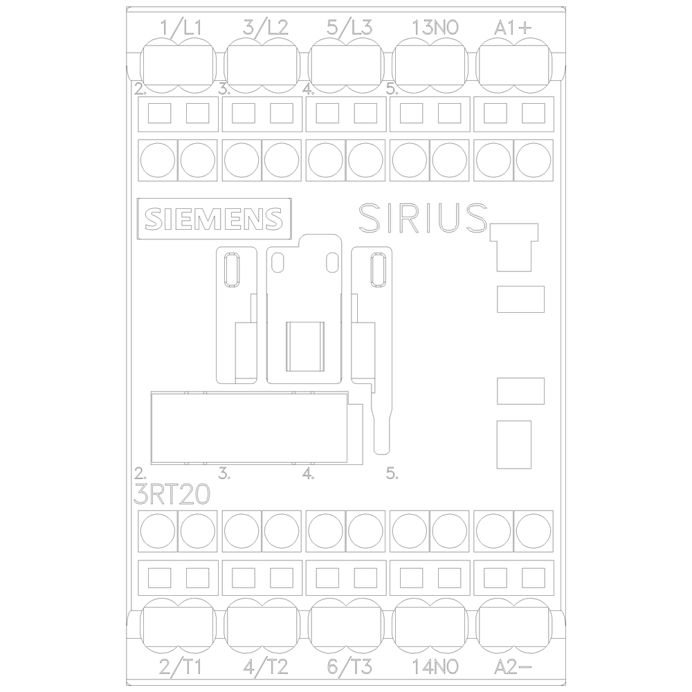 Product image for Siemens 3RT20162BB41 CONTACTOR S00 9A 2