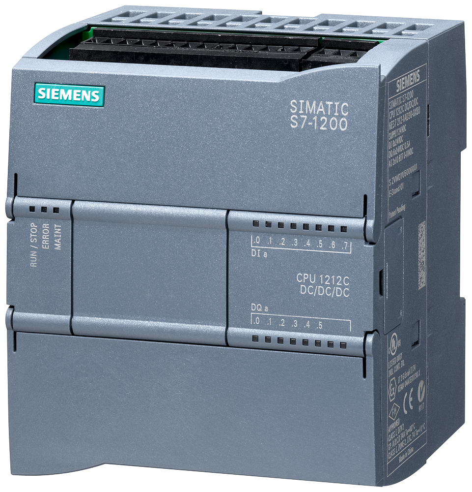 Product image for Siemens 6ES7212-1AE40-0XB0 24 VDC 400 mA 2-Analog Input 8-Digital Input/6-Digital Output Automation CPU