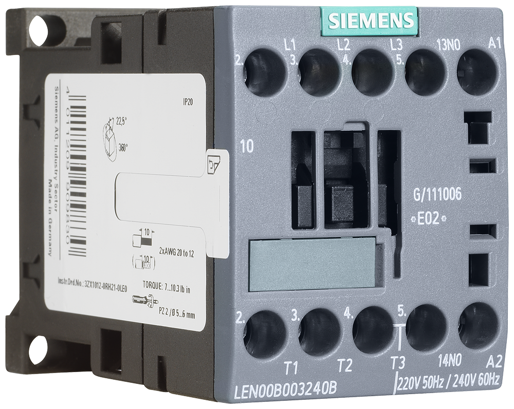 Siemens LEN00B003277B 277 VAC 20 Amp 3-Pole 3NO Open Electrically Held Lighting Contactor Product image for Siemens LEN00B003277B 277 VAC 20 Amp 3-Pole 3NO Open Electrically Held Lighting Contactor
