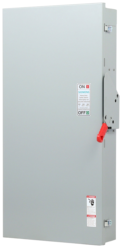 Product image for Siemens HF365NA 600 VAC 400 Amp 3-Pole 4-Wire NEMA 1 Heavy Duty Fusible Safety Switch