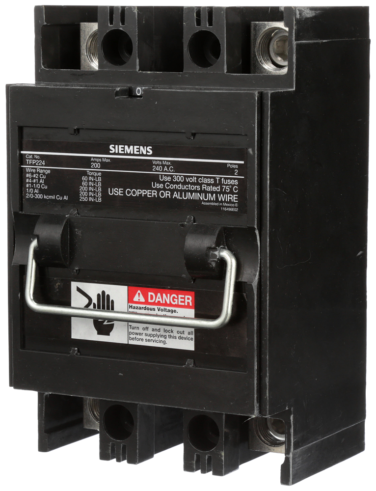 Product image for Siemens TFP224 T-FUSE PULLOUT 200A 2 PO