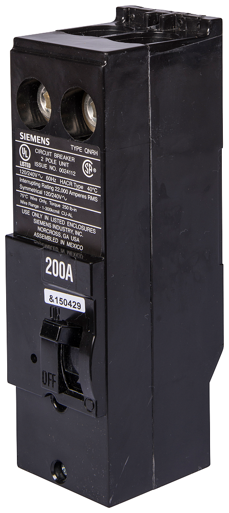 Product image for Siemens QN2150RH 120/240 Volt 150 Amp 22 kaic 2-Pole Circuit Breaker
