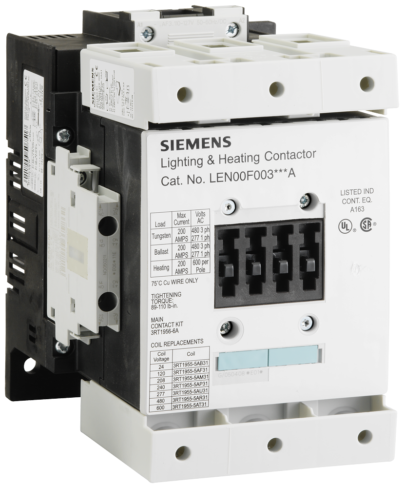 Siemens LEN00F003480A Contactor LE,200A Product image for Siemens LEN00F003480A Contactor LE,200A