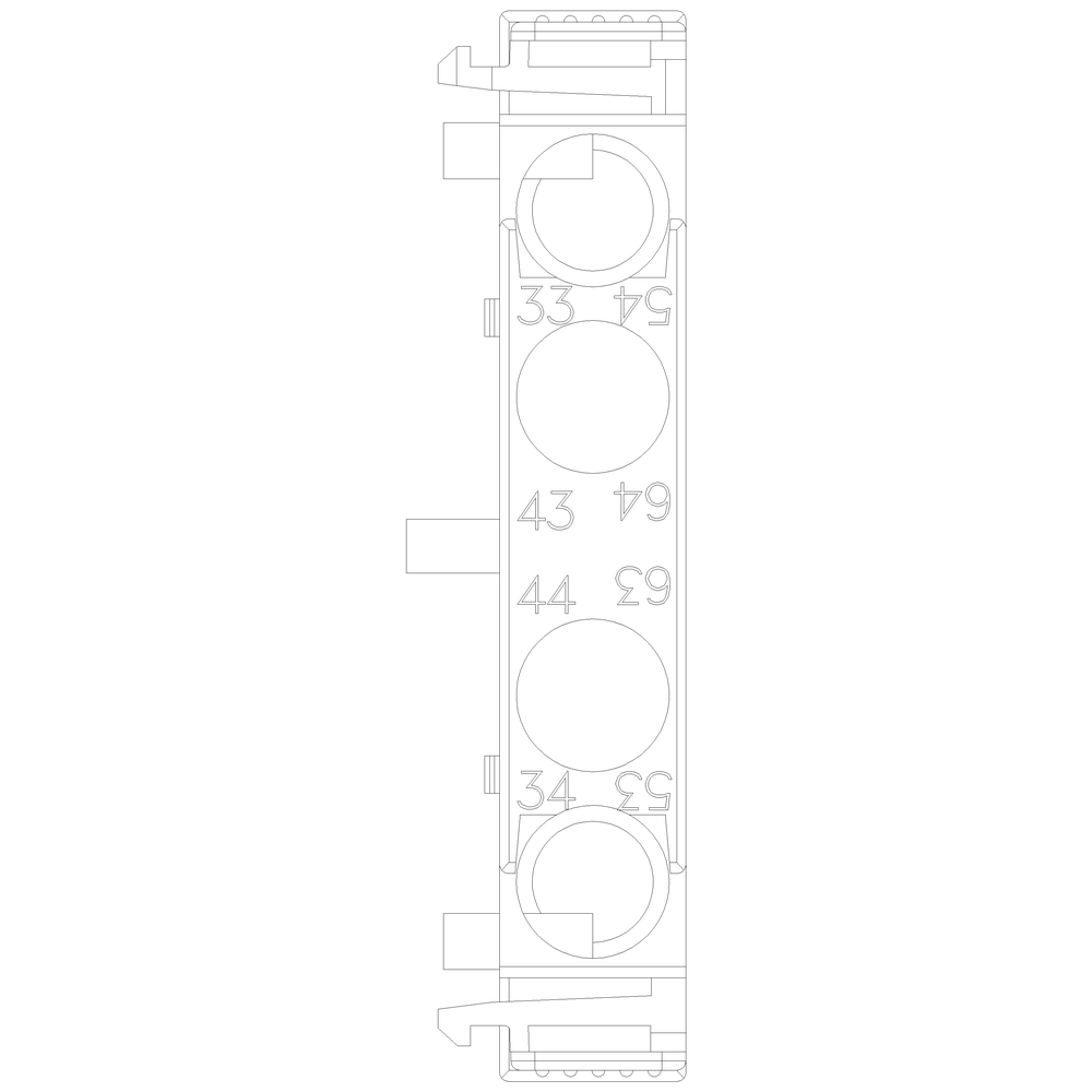 Product image for Siemens 3RH29211DA20 2NO S0 Screw Terminal Lateral Auxiliary Switch