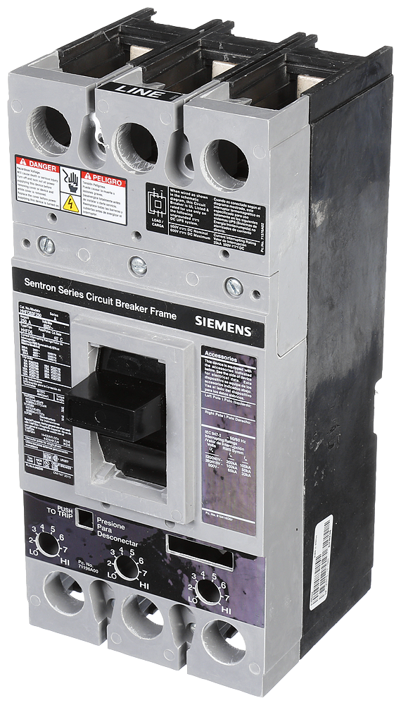 Product image for Siemens HHFD63F250 3-Pole 250 Amp 600 VAC 25 kA Circuit Breaker FD Frame