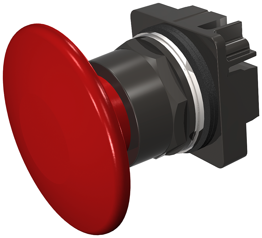 Product image for Siemens 52BP2V2 PUSHBUTTON,MTD,RED,2 1/