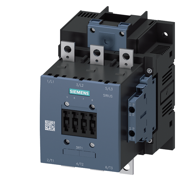 Product image for Siemens 3RT1054-6AF36 110 to 127 VAC 115 Amp 100 Hp 3-Phase 3-Pole 2NO 2NC Screw Terminal IEC Contactor